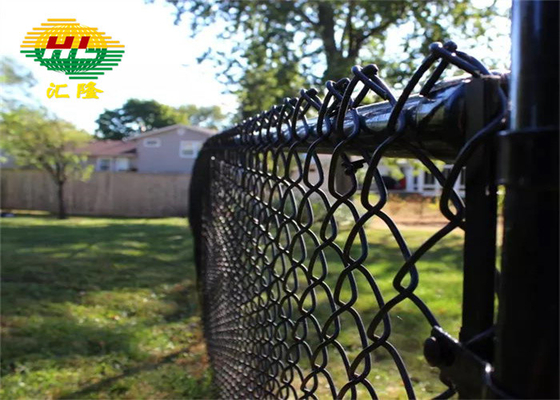 Anticorrosion Vinyl Black Chain Link Fence 50Ft Per Roll