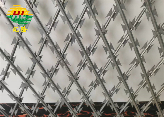 Sliver Concertina Razor Barbed Wire Mesh Fence Heavy Duty Zinc Coating