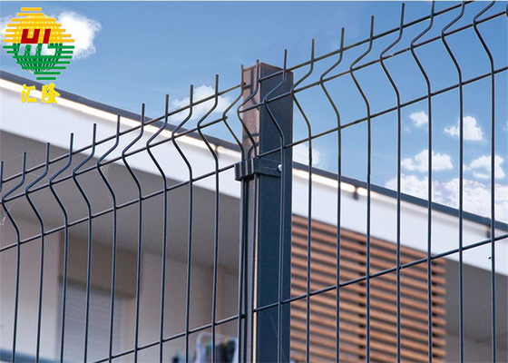 PVC Coated 3D Curved Decorative Welded Wire Fence 830mm 1030mm Height