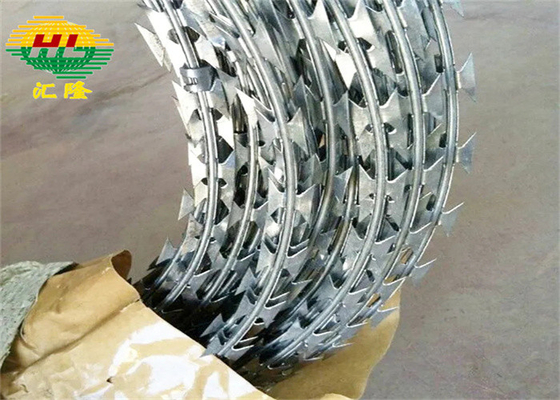 10m Concertina Razor Wire Fence Hot Dipped Galvanzied Pvc Coating