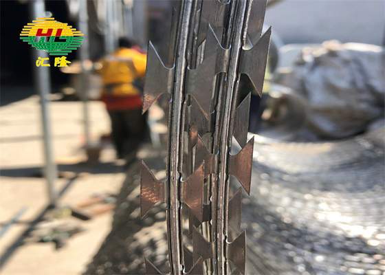Bto-22 Concertina Barbed Wire 450mm Coil Diameter Hot Dipped Galvanized