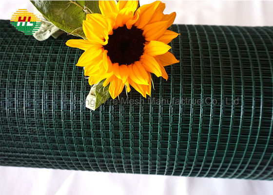 Green PVC Coated 1/2in x 48in x 100ft PVC Coating Wire Fence, For Fencing Around Chicken Coop, Run, and Gardens