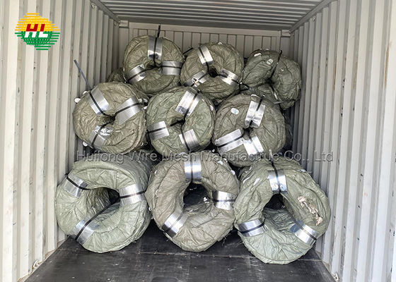 Stainless Steel Concertina Razor Wire Fence , BTO Razor Blade Wire Fence for Defending