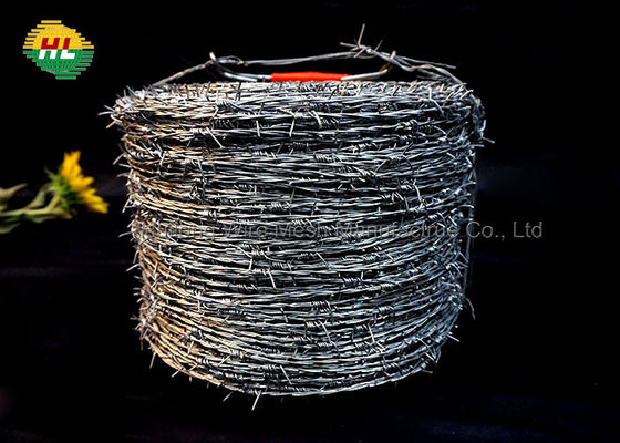 Gi Grade Silver Galvanized Barbed Wire 2 strands For Industrial