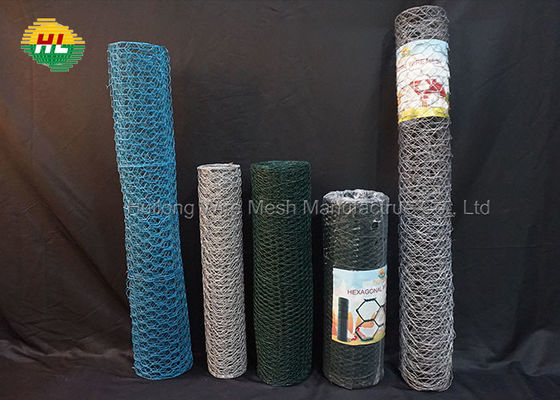 Green PVC Coated Hexagonal Wire Netting 60 Inches 150 Feet For Poultry