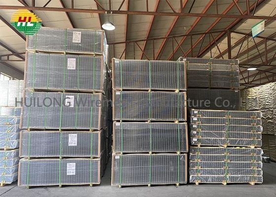 HUILONG Construction Site Galvanized Welded Wire Fence Panels 50x100mm Mesh