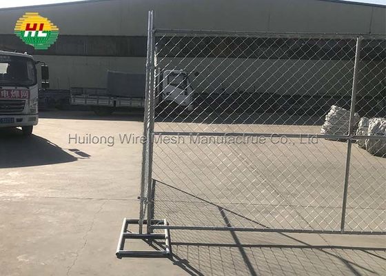 Length 20m Chain Link Wire Fence , PVC Coated Temporary Diamond Mesh Fencing