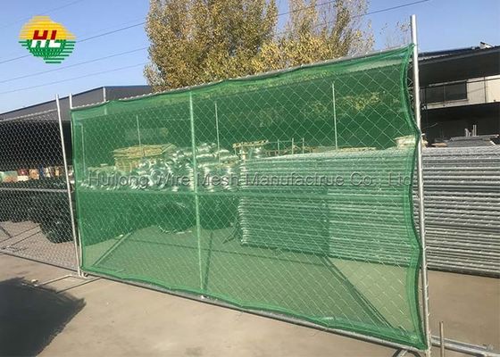 Length 20m Chain Link Wire Fence , PVC Coated Temporary Diamond Mesh Fencing
