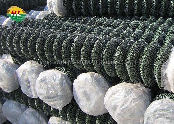 4x50Ft Chain Link Mesh Fencing , GI Galvanized Diamond Mesh Wire Fence