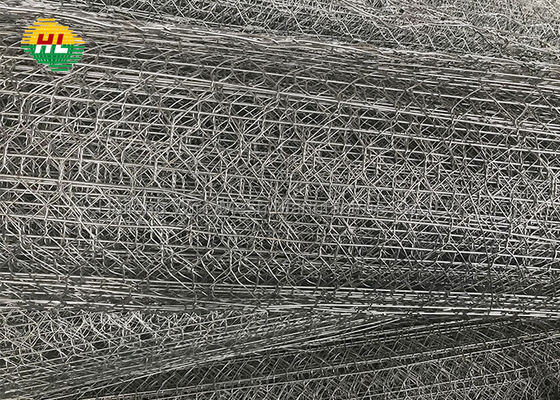 2.7mm 3.05mm Mesh Galvanized Gabion Boxes 8x10cm Hexagonal Gabion Mesh