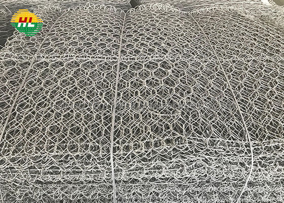 2x0.5x0.5m Steel Gabion Box Wire Mesh , Hexagonal Stone Gabion Cages