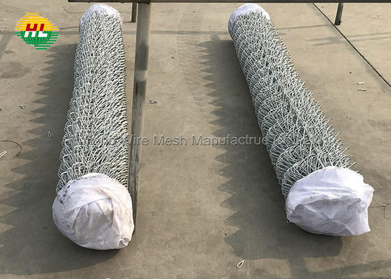 Length 20m Chain Link Wire Fence , PVC Coated Temporary Diamond Mesh Fencing