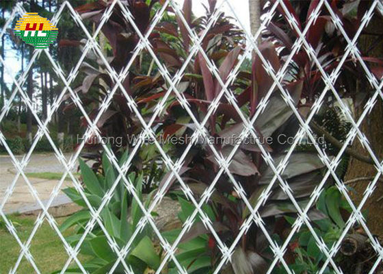 Anti Climbing Concertina Coil Fencing Galvanized Finish For Wall Top Defending