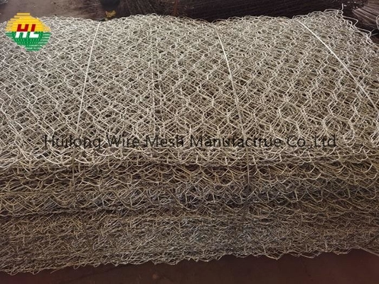 Galvanized Gabion Basket Edge Wire Dia 3.4mm Lacing Wire Dia 2.2mm