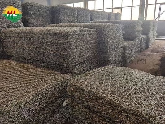 Galvanized Fence Gabion Box Retaining Wall PVC Coated 4*1*1m