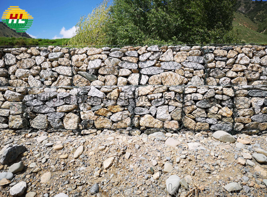 Galvanized Fence Gabion Box Retaining Wall PVC Coated 4*1*1m