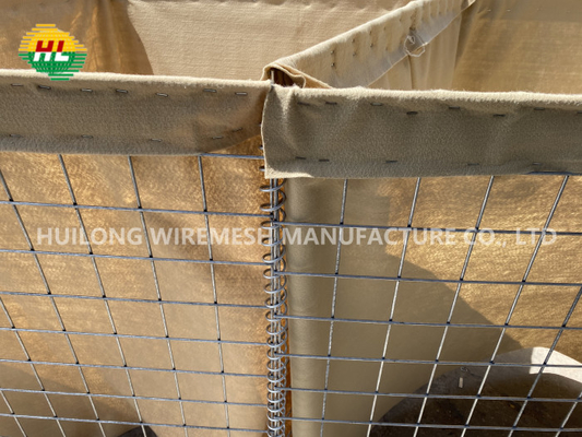 Military Heavy Galvanized Hesco Defensive Barriers 4mm 50x50mm Wall