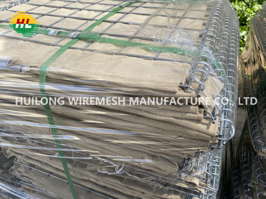 Heavy Duty 2x2 Hesco Defensive Barriers Welded Bastion With Geotextile Sheet